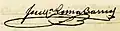 Signature de José María Reina Barrios