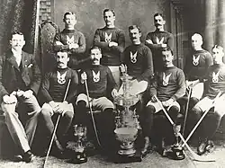 L'Association athlétique amateur de Montréal, premiers champions de la coupe Stanley en 1893.