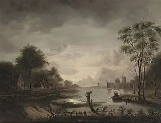 Pêche à la tombée de la nuit.