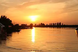 Le Pô à Boretto (Émilie-Romagne).