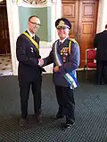 Niels Vermeersch avec Kevin Baugh (Molossia) à l'Intermicronational Summit 2012