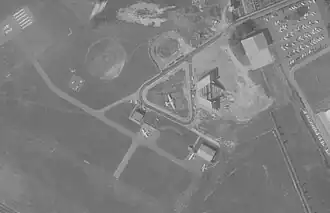 Infrastructures de l'aérodrome de Flers le 29 août 1977