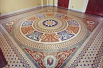 Capitole des États-Unis - Carreaux encaustiqués des ateliers Minton XIXe&nbsp;siècle.