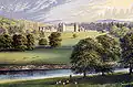 Floors Castle en 1880, vue sur la Tweed