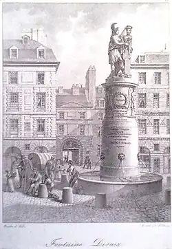 Louis Albert Guislain Bacler d'Albe, La Fontaine Desaix, lithographie (début XIXe&nbsp;siècle).
