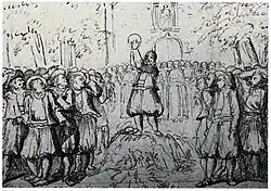 Le jeu de soule en Bretagne au début du XIXe&nbsp;siècle.