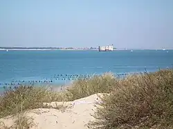 Vue depuis l'île d'Oléron et l'île d'Aix au loin