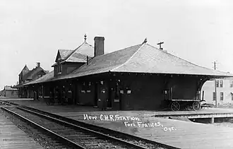 La gare de Fort Frances en 1924.