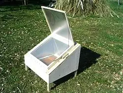 Four solaire en expérimentation.