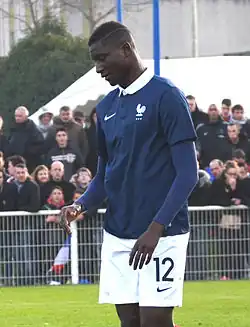 Photo de Serhou Guirassy avec l'équipe de France U19 en 2015.