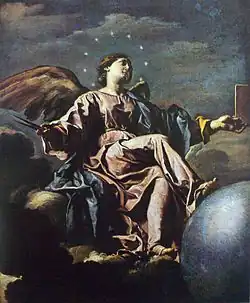 Francesco Cozza : Urânia, huile sur toile, c. 1667.