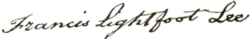 signature de Francis Lightfoot Lee