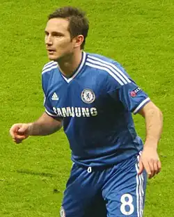Frank Lampard, de profil durant un match