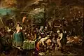 main de gloire au centre de la peinture Le Sabbat des sorcières par Frans Francken II en 1607.
