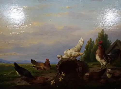 Paysage avec de la volaille.