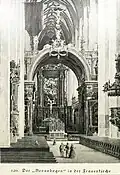 Intérieur de la cathédrale en 1858 avant le réaménagement en style gothique.