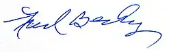 signature de Fred Beckey