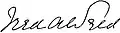 Signature de Frederick Weld