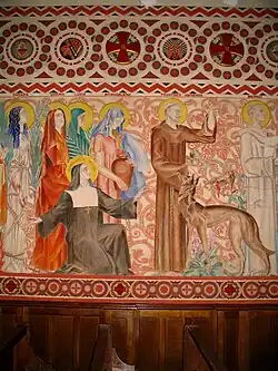 Fresques de la chapelle Notre-Dame-du-Sacré-Cœur, 1934, detail.