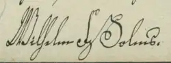 signature de Guillaume de Solms-Braunfels