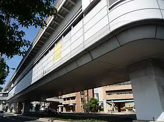 Vue extérieure de la station.