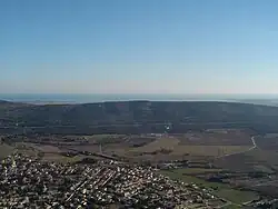 Vue aérienne sur la Gardiole.