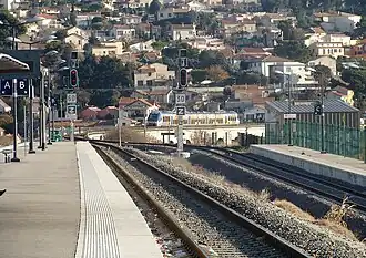 Voies B et C et le viaduc.