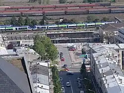 La gare vue de la vieille ville
