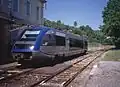 Un autorail TER à la gare de Saint Ambroix