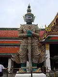 Dvarapala Yaksha (thaï : ยักษ์) du Palais royal (Bangkok), Thaïlande.