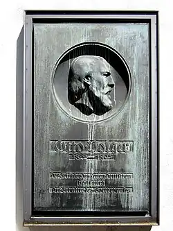 Plaque commémorative pour Otto Volger