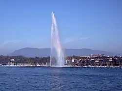 Le Jet d'eau de Genève.