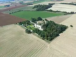 Château de Genas, vue du ciel côté Nord