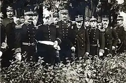 Généraux de l'armée chilienne dans leurs uniformes d'officier imitant ceux de l'armée française (1896).