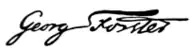 signature de Georg Forster