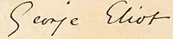 signature de George Eliot
