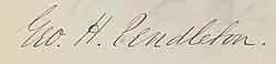 signature de George H. Pendleton
