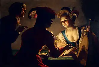 Gerrit van Honthorst, Le Marieur, vers 1625