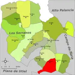 dans la comarque de Los Serranos.