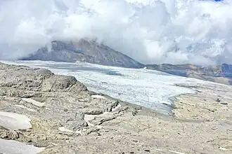 Le glacier de Tsanfleuron en juillet 2022.