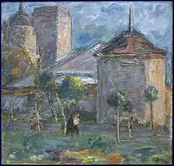 Le Monastère de Golia (1965), huile sur toile, 59&nbsp;×&nbsp;62,5&nbsp;cm, Saint-Pétersbourg, Musée de l'Ermitage.