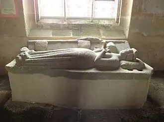 Le gisant de Guillaume de Goudelin et Marie de Portztrévenon (Marie de Goudelin).