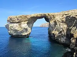 La Fenêtre d'Azur après l'effondrement de 2012.