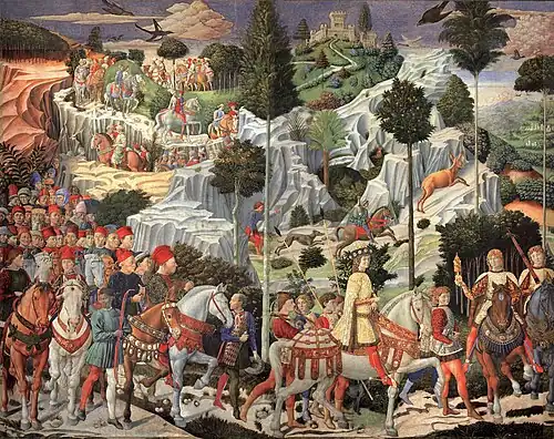 Fresque de la Chapelle des Mages de Benozzo Gozzoli.