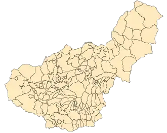 Carte des communes de la province de Grenade