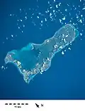 Image satellite de Grand Cayman, îles Caïmans.