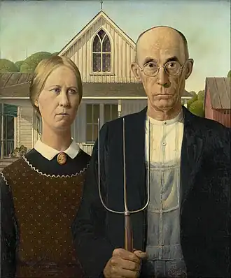 American Gothic, par Grant Wood en 1930.