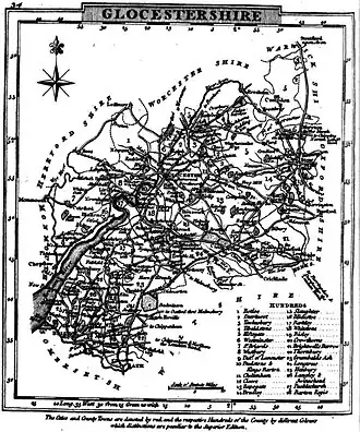 Gray's Book of Roads, Glocestershire, 1824