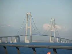 La liaison du Grand Belt au Danemark.