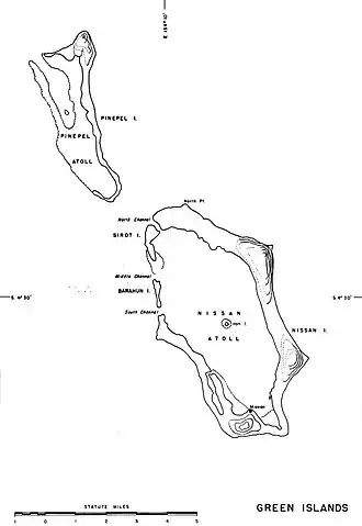 Carte montrant l'île de Sirot.